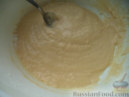 Суп с галушками: Затем добавить муку и замесить тесто такой густо­ты, как на оладьи.