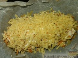 "Просто рыба" с сыром: Посыпаем сыром ставим в духовку на 25 минут при 180 градусах.